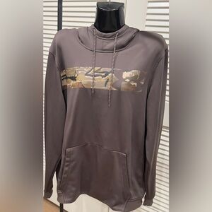 Men's Under Armor Gray Hoodie with Camouflage Detail